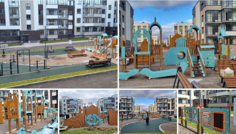 Детские площадки в нашем ЖК "Новая история"